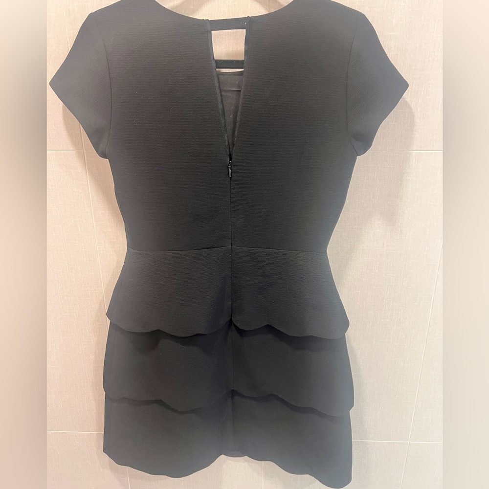 Club Monaco Black scalloped dress